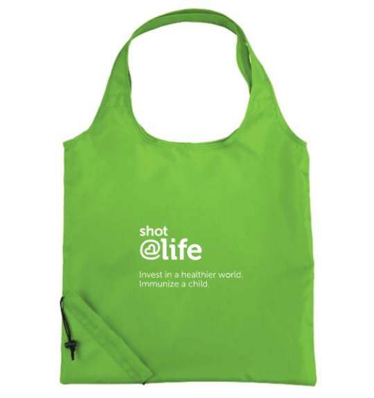 reusable folding shopping tote custom logo branded