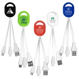 Gadget Accessory Trade Show Giveaway Idea: "Ogden" 2-in-1 Charging Cable For Cell Phones and Tablets - Spot Color. Order from Brand Spirit Inc