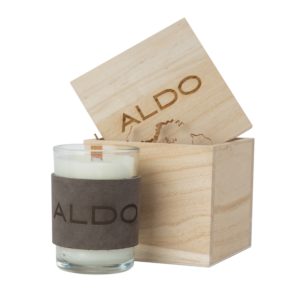 Holiday Employee Gifts: Silhouette Candle in Wooden Box - As low as $22.98 each in bulk order from Brand Spirit Inc.