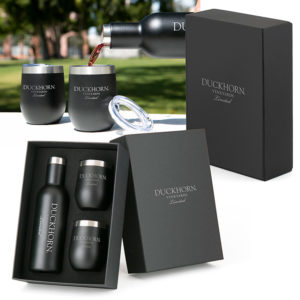 Holiday Gifts for Employees: Wine Gift Set. Order in bulk from Brand Spirit Inc