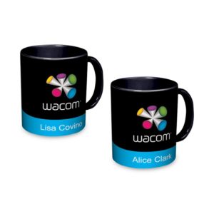 Custom Coffee Mugs: Black Personalized Two-Tone 11 Oz. Mug - As low as $9.79 each in bulk order from Brand Spirit Inc.