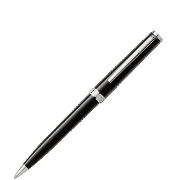 Business Gift Idea: Montblanc Pix Black and Platinum Ball Point Pen. Engrave to personalize. Add your company logo.