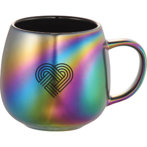 Promotional Product Idea: Iridescent Ceramic Mug 15 oz. As low as $6.35 each in bulk order from Brand Spirit Inc.