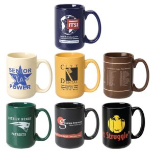 Promotional Ceramic Mugs: 15 oz. Giant Ceramic Mug. As low as $3.50 each in bulk order from Brand Spirit Inc