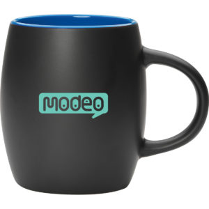 Promotional Product: Nebula 15 oz Ceramic Mug. Two-tone with logo imprint. As low as $3.49 each in bulk order from Brand Spirit.