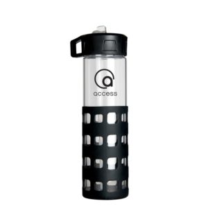 Promotional Products: Sip-N-Go Glass Water Bottle - 20 Oz. s low as $8.99 each in bulk order from Brand Spirit Inc. located/shipping from Atlanta.