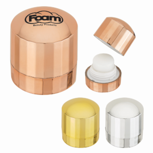 Promotional Swag for Trade SHpw: Metallic Dome Lip Balm. As low as $1.29 each in bulk order from Brand Spirit Inc.
