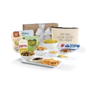 Promotional Snacks for Business Gifts and Events: Eat Well Gourmet Gift Box with Avery Pouch Black. As low as $29.98 each in bulk order from Brand Spirit Inc.