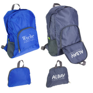 Collapsible Backpack with logo imprint