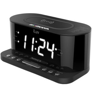 Promotional Digital Clocks: iLuv® Qi Wireless Charger / LED Alarm Clock. As low as $56.99 each in bulk order from Brand Spirit Inc