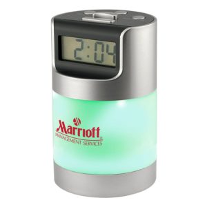 Promotional Alarm Clock: NYC Talking LCD Alarm Clock w/ Desk Light. As low as $6.28 each in bulk order from Brand Spirit Inc