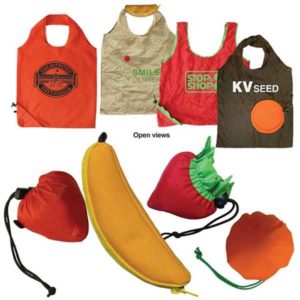 Eco-friendly Promotional Products: Fruit Shape Foldable Tote Bag. As low as $4.36 each in bulk order from Brand Spirit Inc