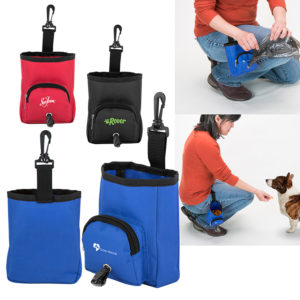 Promotional Products for Pets: 2-in-1 Treat Bag/Poop Dispenser Bag. As low as $3.99 each in bulk order from Brand Spirit Inc
