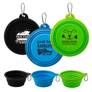 Promotional Products for Pets: Collapsible Silicone Pet Bowl. As low as $2.60 each in bulk order from Brand Spirit Inc
