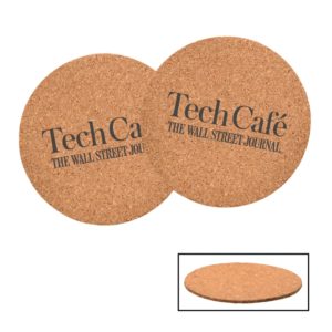 Promotional Product: Round Cork Beverage Coaster. As low as $0.68 each in bulk order from Brand Spirit Inc.