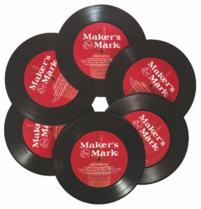 Promotional Product: Mini Record Coasters. As low as $1.15 each in bulk order from Brand Spirit Inc