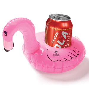 Summer Promotional Products: Inflatable Pink Flamingo Coaster. As low as $1.49 each in bulk order from Brand Spirit Inc