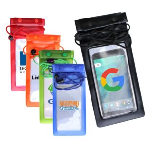 Summer Promotional Products: Large Waterproof Cell Phone Bag, Full Color Digital. As low as $4.20 each in bulk order from Brand Spirit Inc