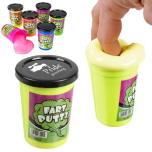 Promotional Custom Games and Toys: Fart Slime. As low as $1.50 each in bulk order. Click here for more info from Brand Spirit Inc