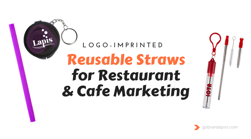Market your restaurant or cafe with logo printed reusable straws. See 4 customizable straws here in this blog