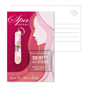 Direct Mail Advertising Idea: Custom Postcard with nail file with key ring. As low as $1.80 each in bulk order from Brand Spirit Inc.