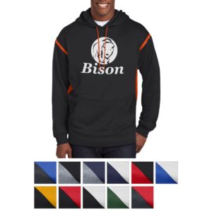 Promotional Hoodie: Sport-Tek® Tech Fleece Colorblock Hooded Sweatshirt. As low as $43.93 each in bulk order from Brand Spirit Inc