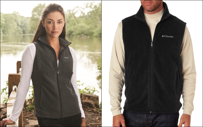 Columbia Fleece Vests for Men and Women: Benton Springs™ Vest for Women | Men's Steens Mountain Vest. Add your company logo and order in bulk from Brand Spirit Inc.