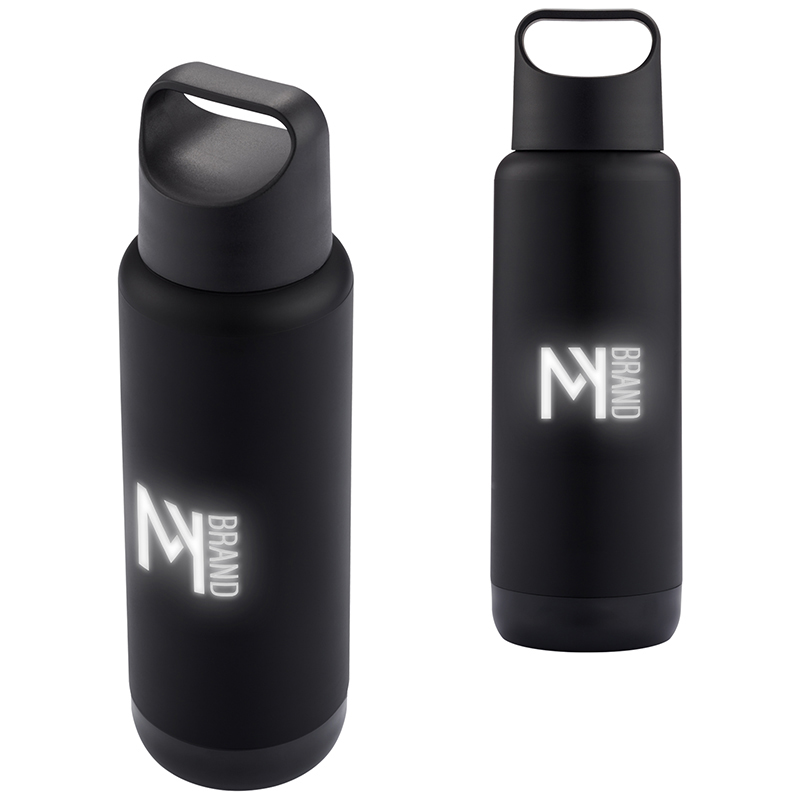 Promotional Products with Laser Engraving and LED logo: LED Light-Up-Your-Logo 16 oz. Bottle. As low as $16.99 each in bulk order from Brand Spirit Inc.