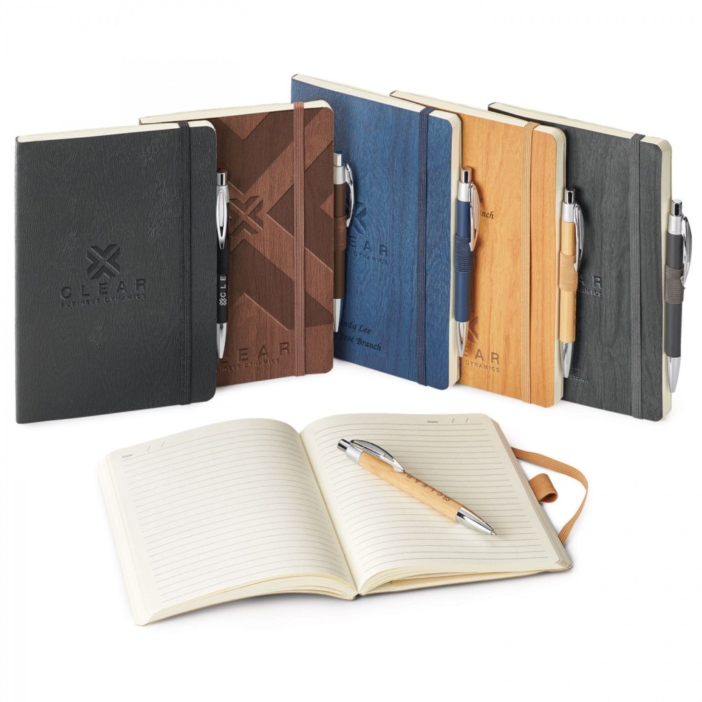 Unique and chic business gift idea: Ronan Soft Cover Journal Combo. As low as $9.62 each in bulk order from Brand Spirit Inc