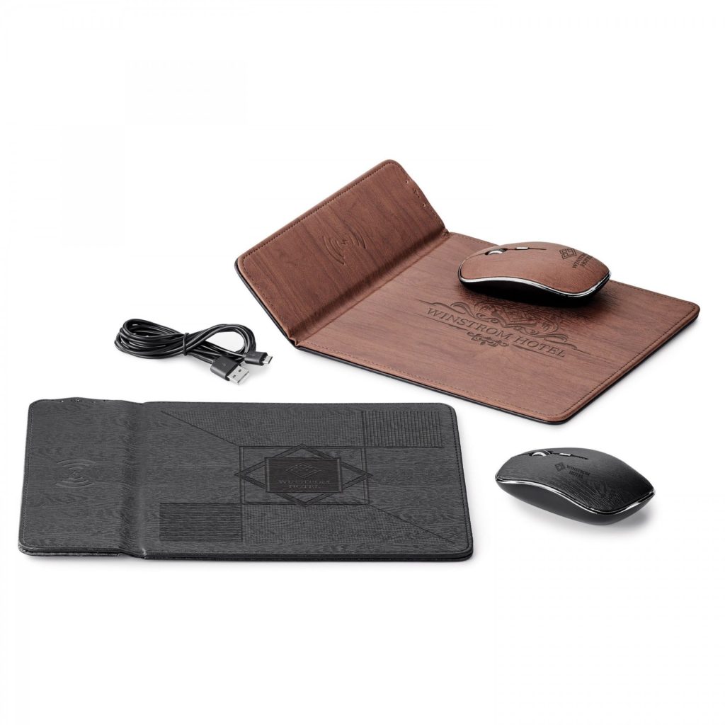 Desktop Accessories for Business Gifting: Ronan Gift Set with Wireless Mouse and Mousepad. As low as $50.00 each from Brand Spirit Inc
