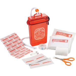 Customizable First Aid Kit with Logo: StaySafe 20-Pc Waterproof First Aid Kit. As low as $5.68 each in bulk order from Brand Spirit Inc.