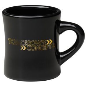 Promotional Mugs: 10 oz. Black Military Diner Mug. As low as  $3.96 each in bulk order from Brand Spirit Inc