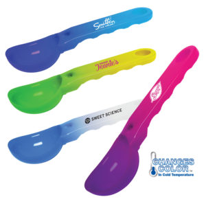 Fun Trade Show Giveaways: Temperature-activated Mood Ice Cream Scoop. As low as $1.20 each in bulk order from Brand Spirit Inc.