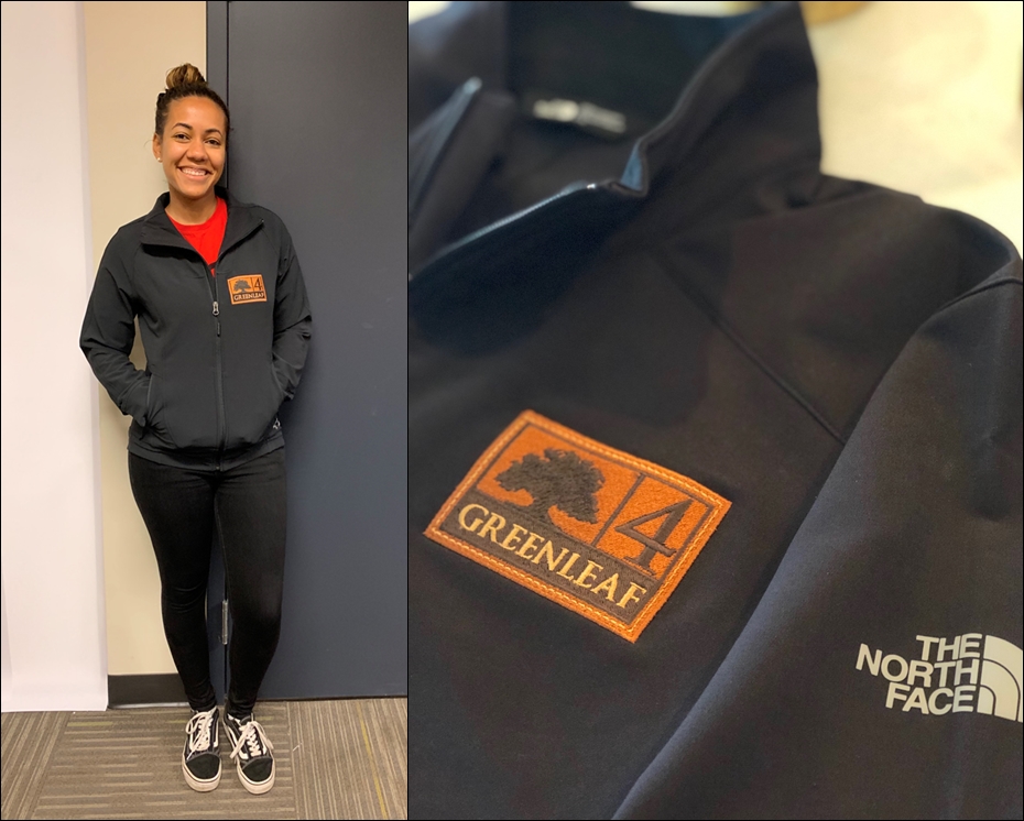 Brand Spirit Case History: Embroidered North Face Soft Shell Jacket for Atlanta-based TV Show, Greenleaf. Order in bulk from Brand Spirit Inc.