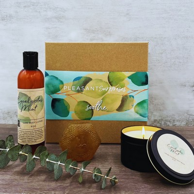Corporate Gift Idea - Self-care Kits that you can customize with a logo and thank you notes.
