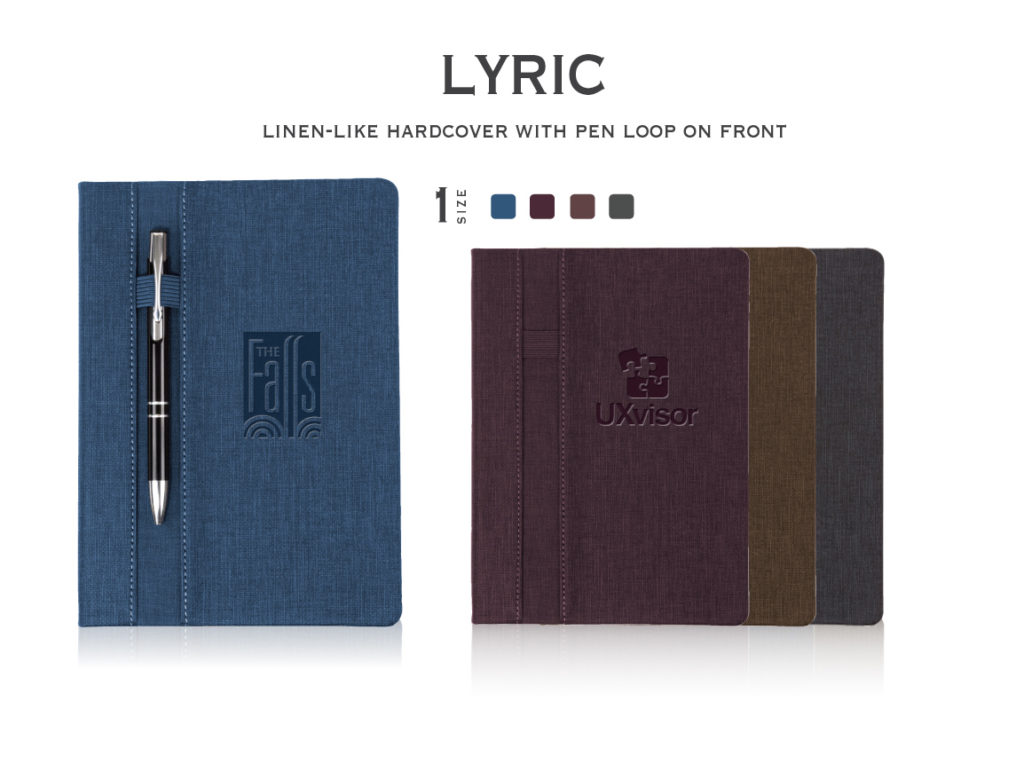 Promotional Custom Journals and Notebooks: Lyric Journal with Foil Stamp. As low as $10.95 each in bulk order from Brand Spirit Inc.