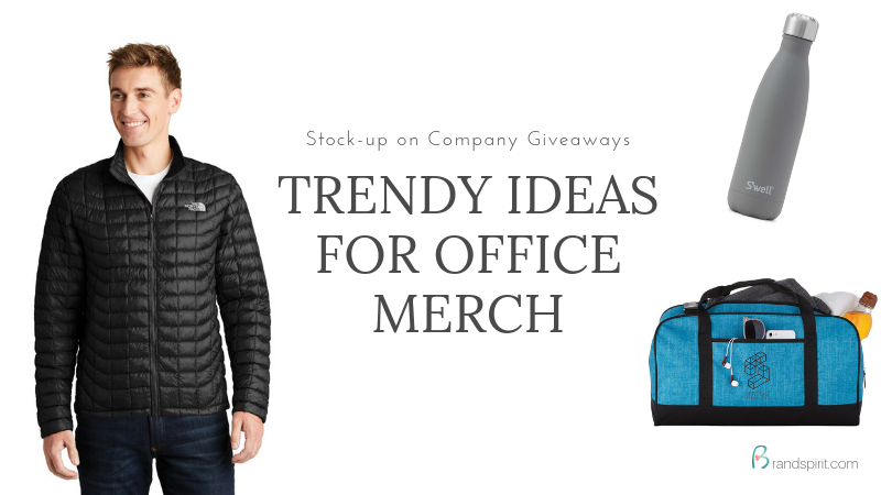Trendy office merchandise for the office store or employee giveaways. Order in blog from Brand Spirit Inc