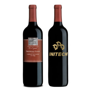 Business Gift Idea: Etched Smoking Loon Cabernet Red Wine. Order in bulk from Brand Spirit Inc.