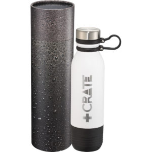 Promotional Reusable Water Bottle: Colby Copper Vac with storage 17oz w/ Cylindrical Gift Box