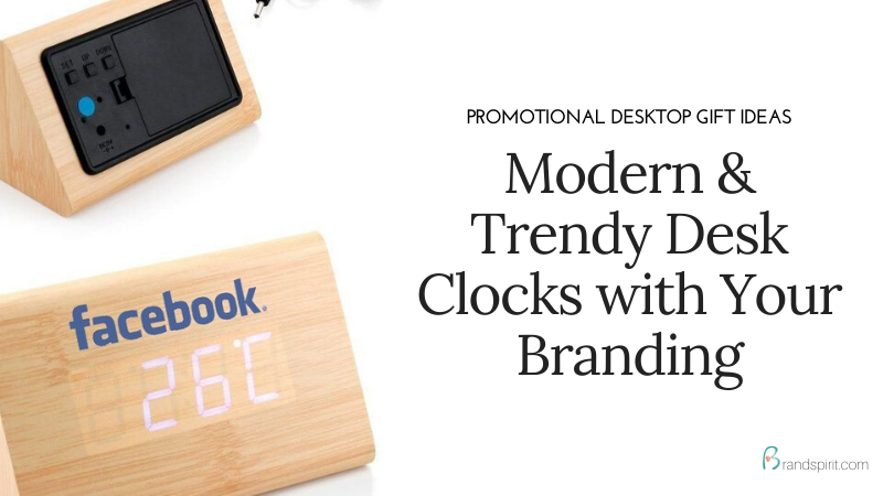 Modern Desk Clocks with Your Company Logo and Branding