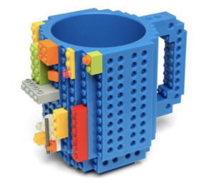Unique Gift Ideas for Autism Month: Custom Building Block Brick Mug. Giveaways for events and campaigns.
