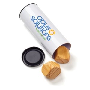 Stress Reliever Promotional Products: Wooden Stacking Zen Stones. Order in bulk and customize with a logo imprint from Brand Spirit.