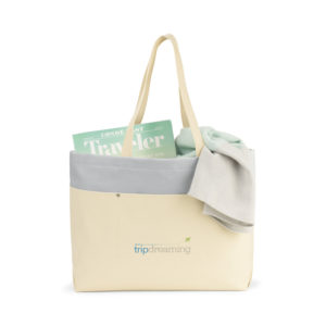 Return to Work Gifts: Santorini Wipeable Interior Tote. Add your logo and order in bulk from Brand Spirit.