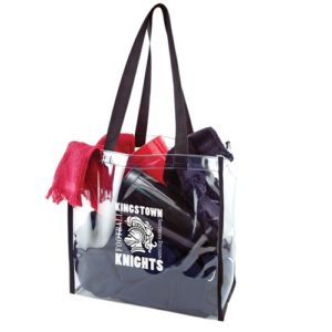 Promotional Vinyl Stadium Tote Bag. Order in bulk and add your logo via Brand Spirit.