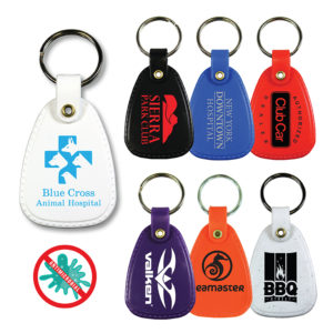 Promotional Product Idea: Antimicrobial Western Saddle Key Tag. Order in bulk from Brand Spirit.
