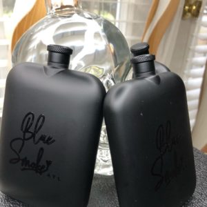 Brand Spirit Case History: Luxe Signature Flask with logo engraving for an awareness campaign for BlueSmokeATL.