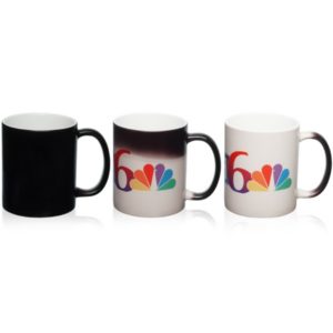 Fun Promotional Mug for Merch: 11 oz. Color Changing Magic Photo Ceramic Mug. Order in bulk from brandspirit.com