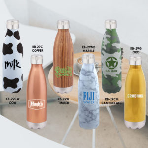 Promotional Water Bottles: Camper Collection 17 Oz Pattern Print Camper. Add your logo and order in bulk from Brand Spirit.