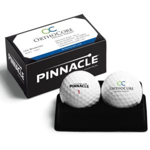 Promotional Golf Gifts: Pinnacle Standard 2-Ball Business Card Box. Customize and order in bulk from Brand Spirit.
