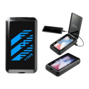 Outdoor Promotional Gifts: Pristine 10000 Wireless Power Bank w/ UV Sanitizer. Order in bulk and add logo from Brand Spirit.
